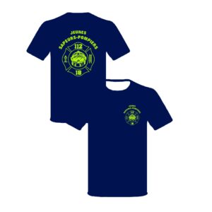 Tee-shirt marine JSP blason fluo