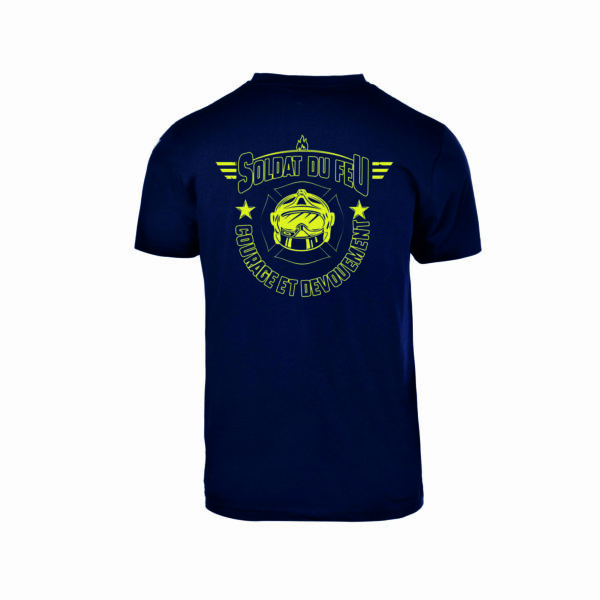 Tee-shirt marine "Soldat du feu" + Casque F1