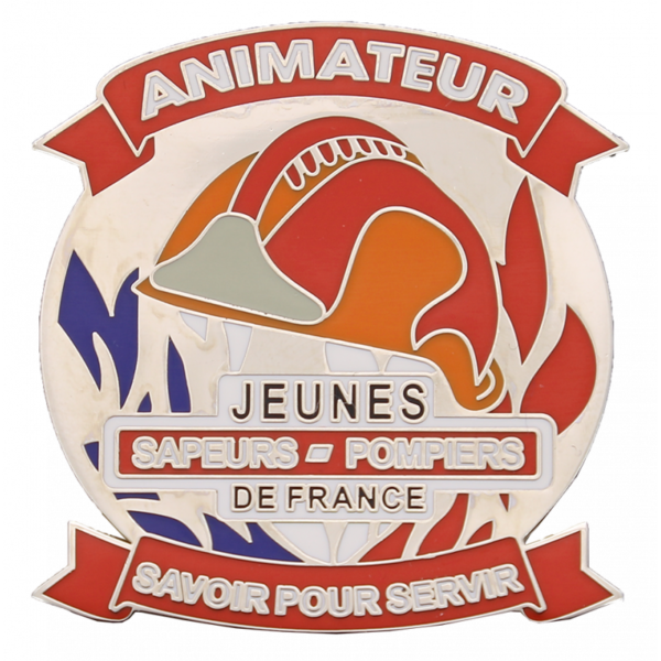 Insigne métal animateur jeunes sapeurs pompiers