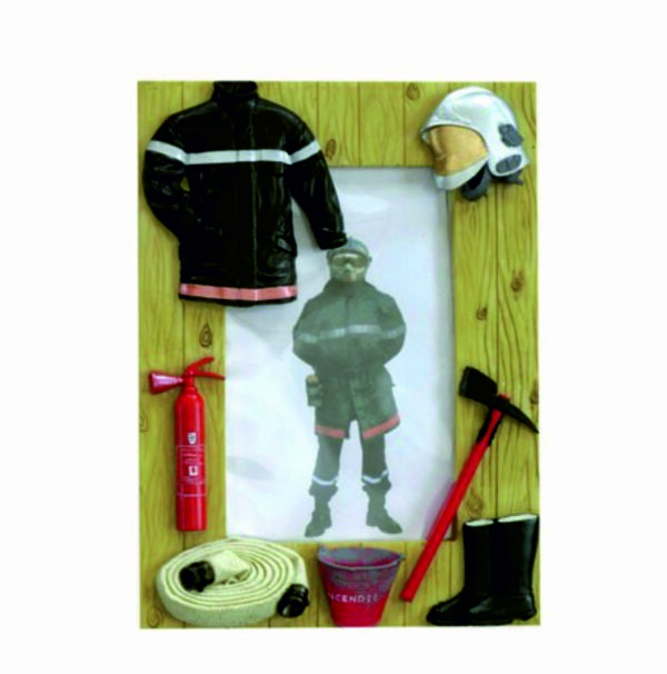 Cadre photo accessoires pompiers