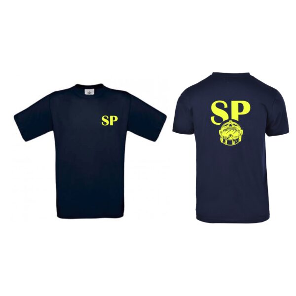 Tee-shirt marine serig SP+casque F1 jaune fluo